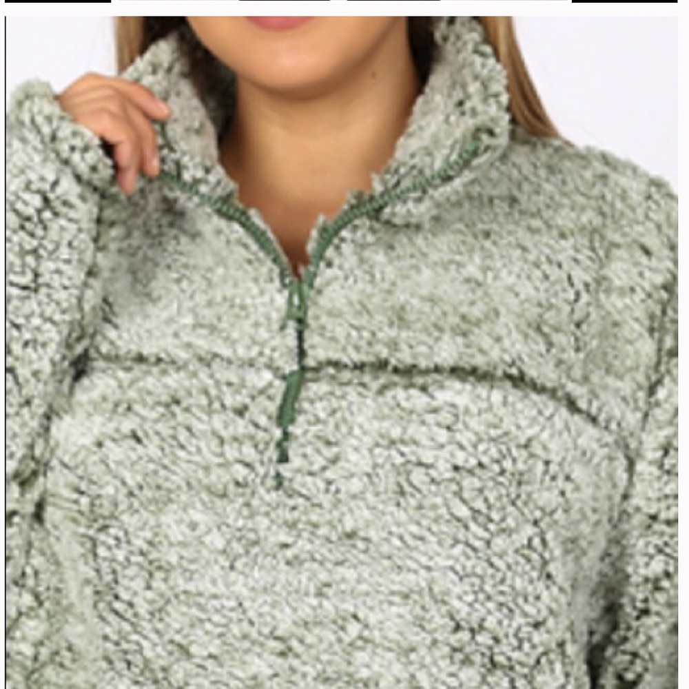🎉HP🎉 Extremely Soft & Cozy Sherpa Half Zip Sweater - Picture 5 of 6